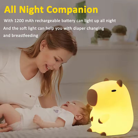 Cute Capybara Night Light Children's
